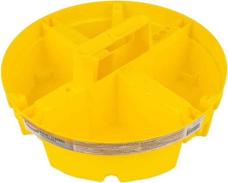Bucket Boss Bucket Stacker Small Parts Tray in Yellow, 15051