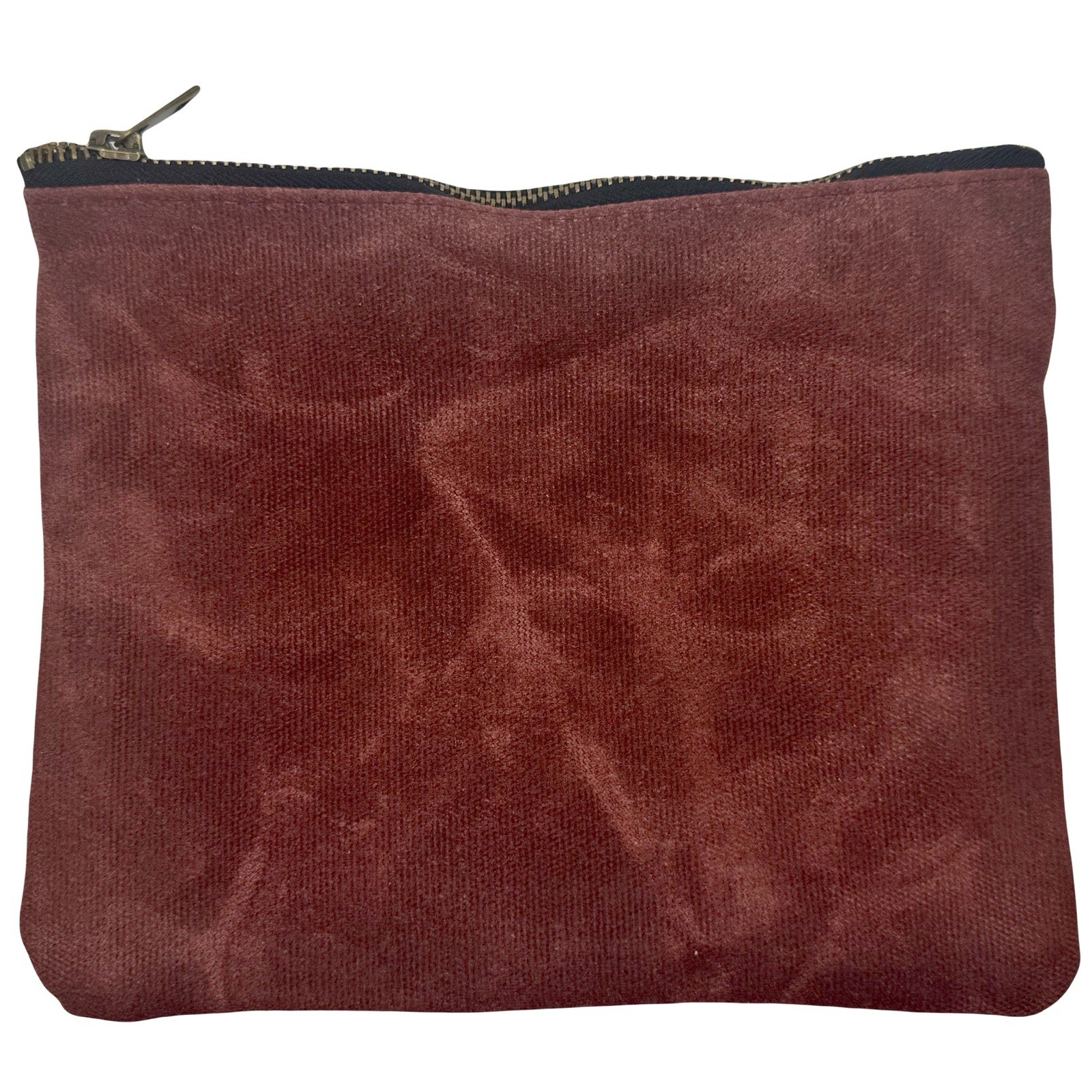 Waterproof 16oz Heavy Duty Waxed Canvas Tool Zipper Pouch – Maroon