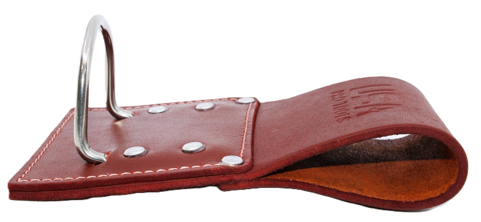 USA PRO TOOLS Grain Leather Hammer Holder – Heavy‑Duty Belt Loop with Rivets