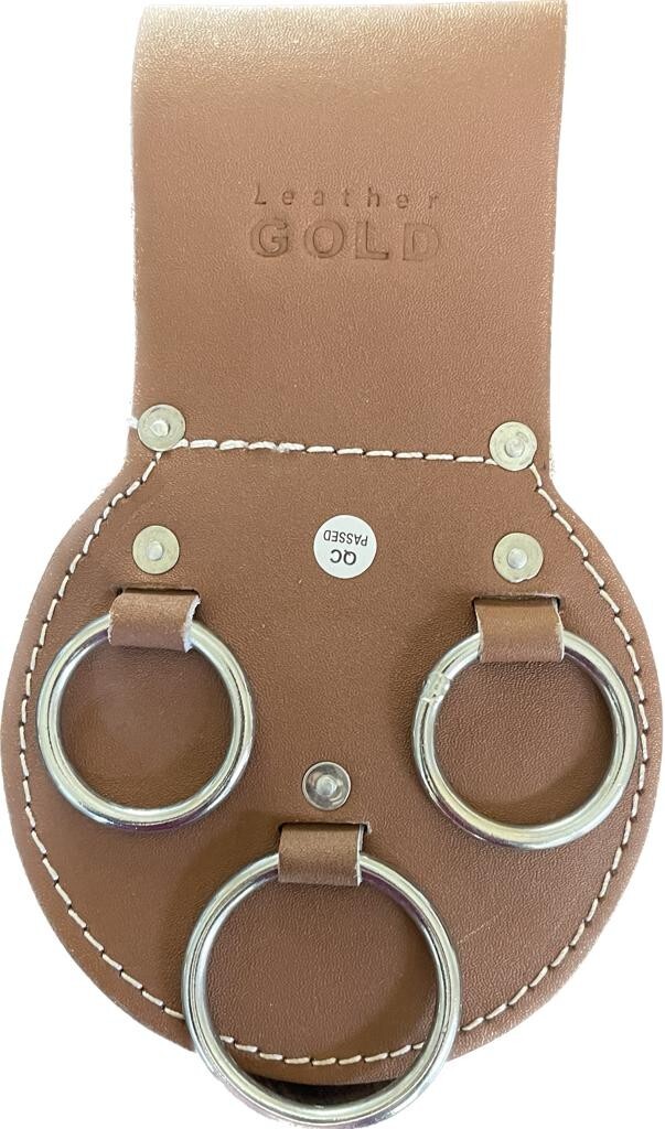 LEATHER GOLD Spud Wrench Holder with Steel Rings