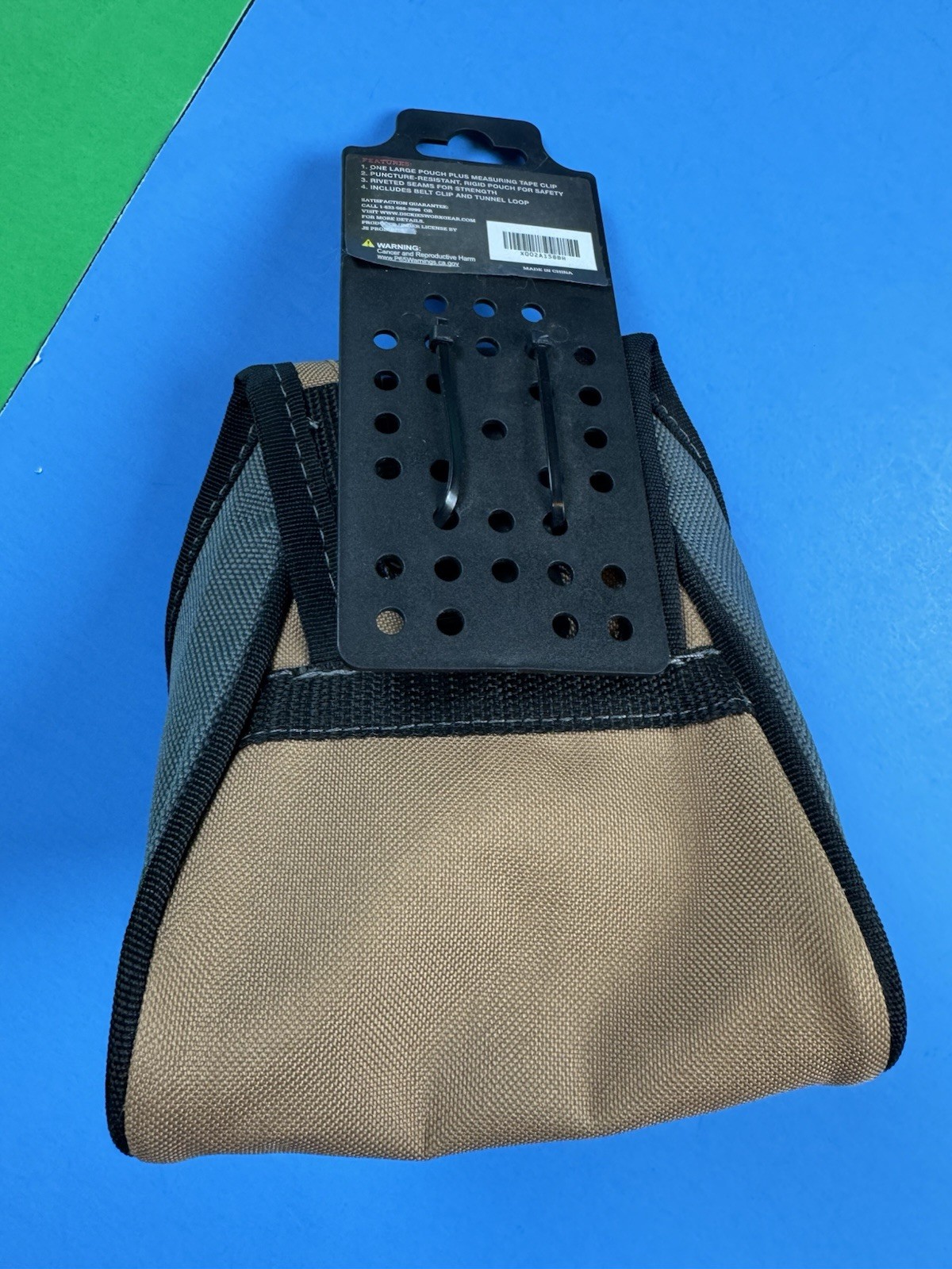Rigid Nail/Screw Work Pouch w Tape Measure Clip Universal-Fit Steel Clip Dickies