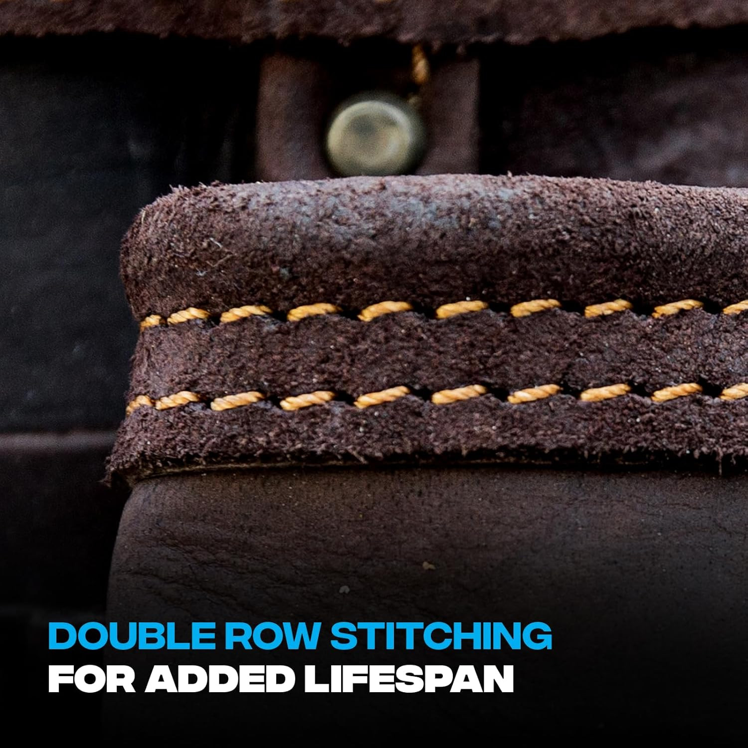 Pro Full Grain Leather Tool Pouches – Made with Double Stitching and Rivet Reinf