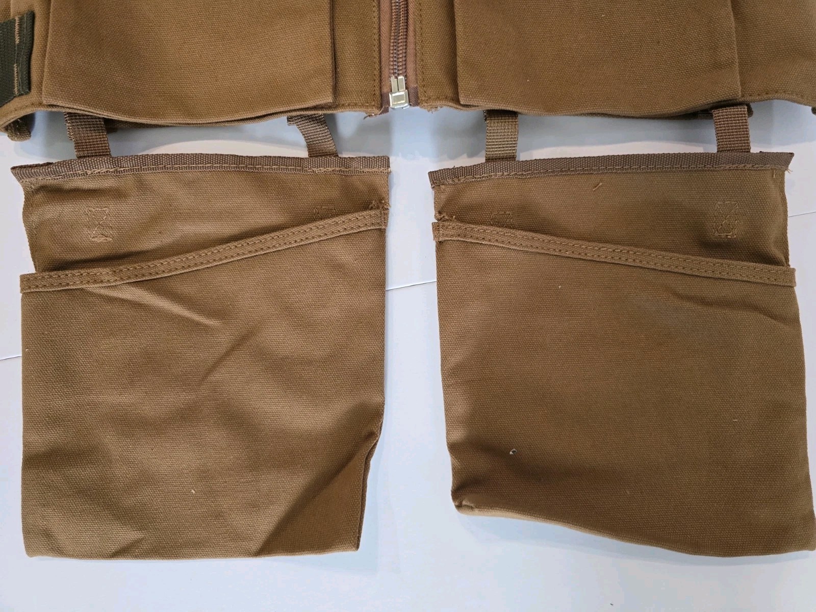 Bucket Boss Duckwear SuperVest Tool Vest Small Medium 14 Pockets Canvas Brown
