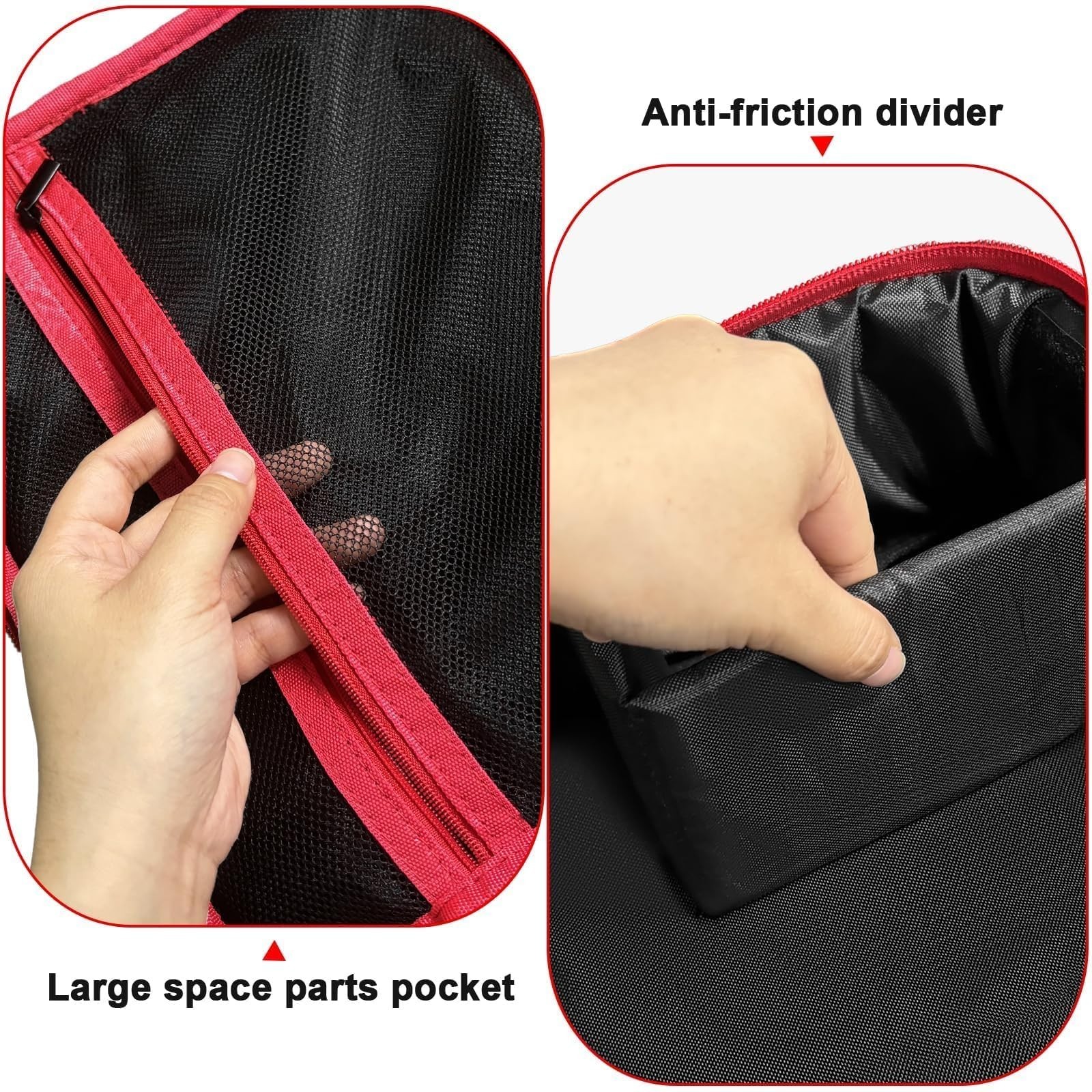 Impact Driver Bag Case for 20V MAX XR Cordless Wrench Kit – Red Zipper Holder