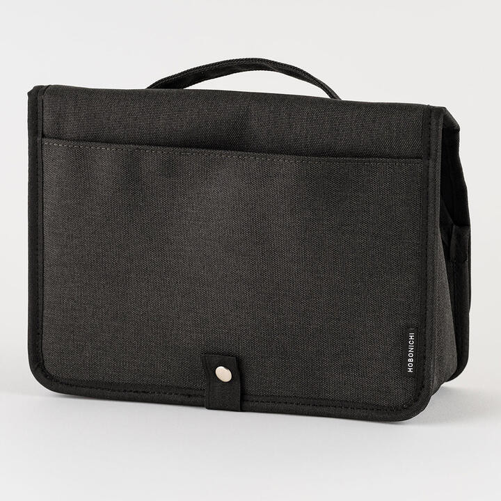 Hobonichi techo stappo Canvas Black Stand Storage Box Stationery NEW JAPAN