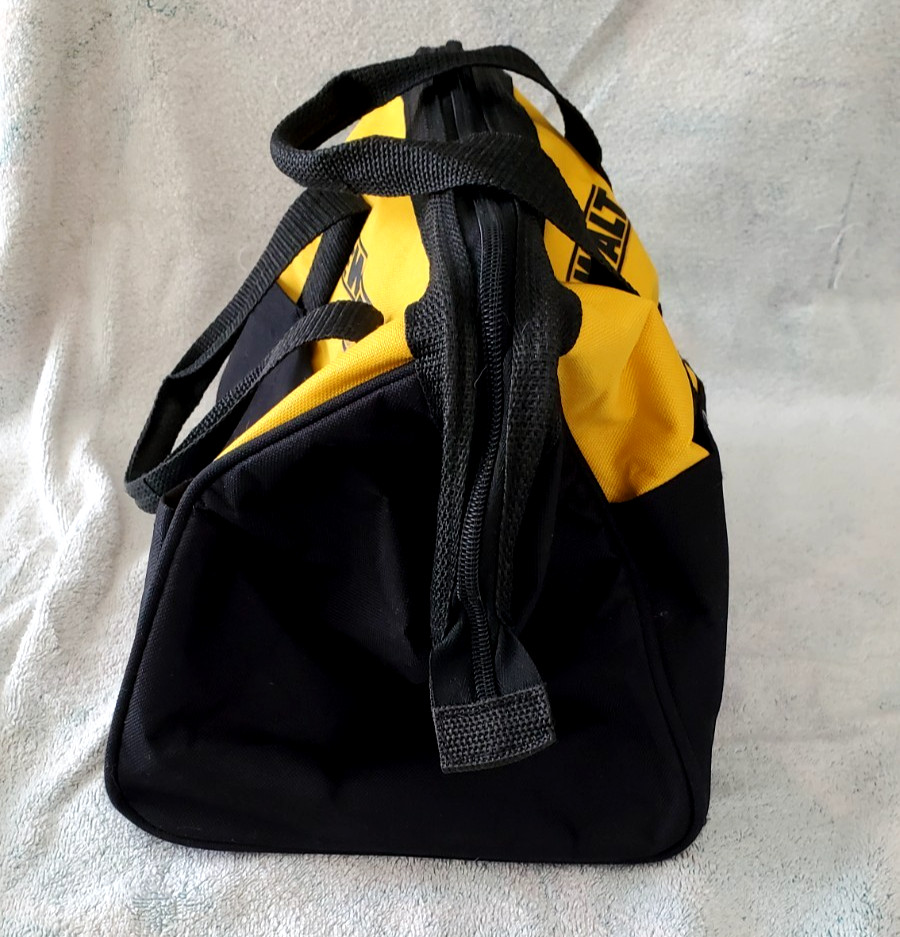 Genuine Dewalt Heavy Duty Ballistic Black Yellow Nylon Tool Bag 13” x 9” x 10”