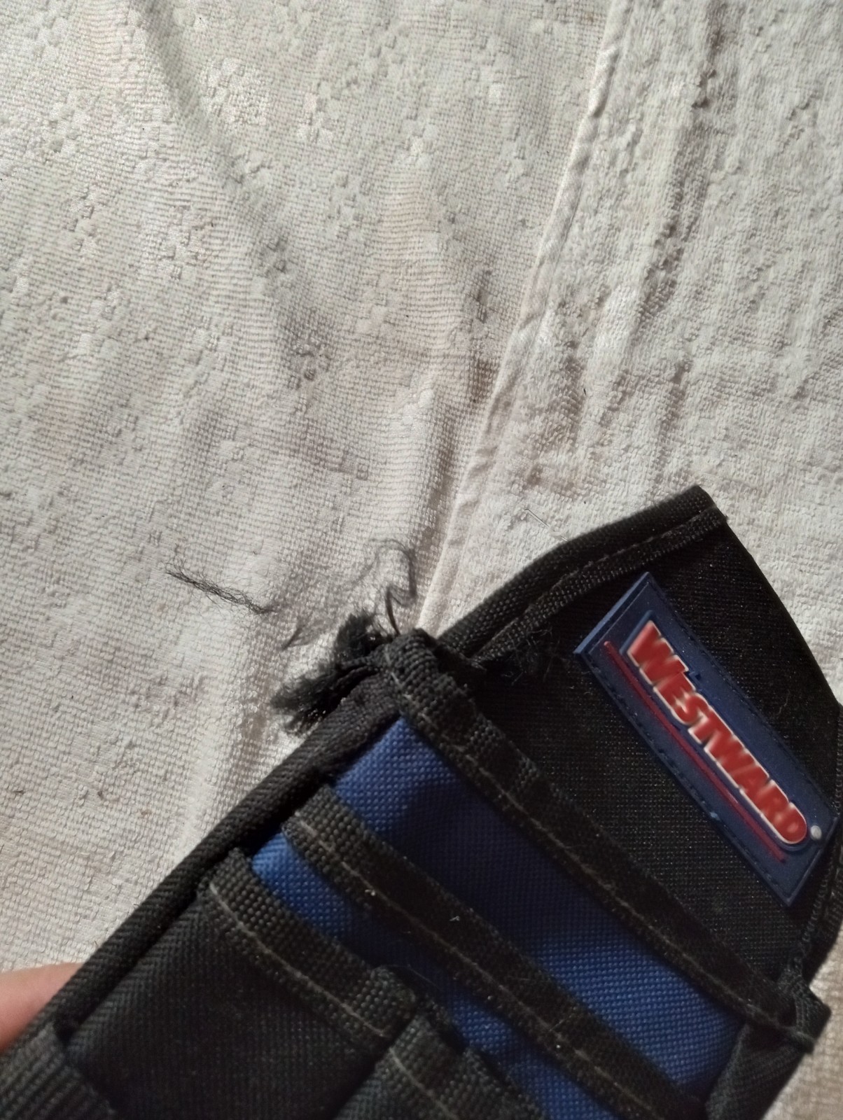 WESTWARD Tool Belt Pouch Nylon Holder Black Blue with Metal Clip *read