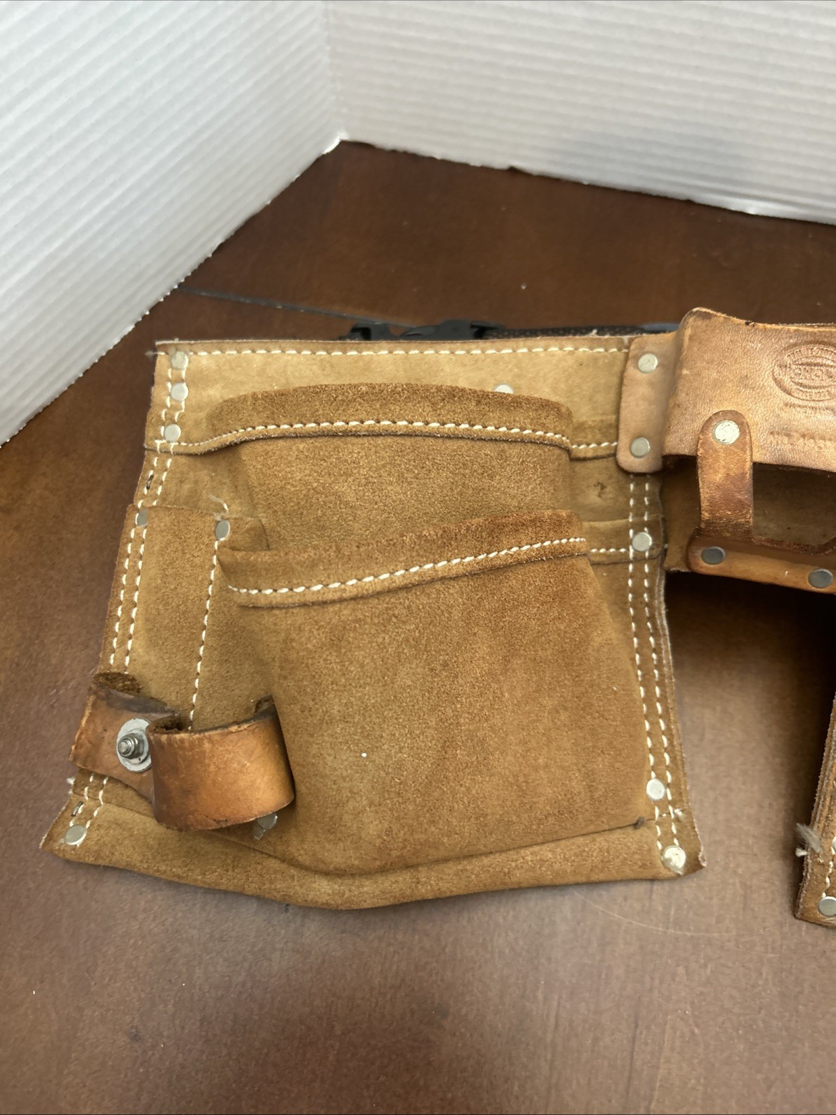 Nicholas Heavy Split Cowhide Leather Tool Belt Handyman Pouch Carpenter USA