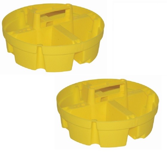 (2) ea Bucket Boss 15051 4 Compartment 5 Gallon Bucket Stacker Storage Organizer