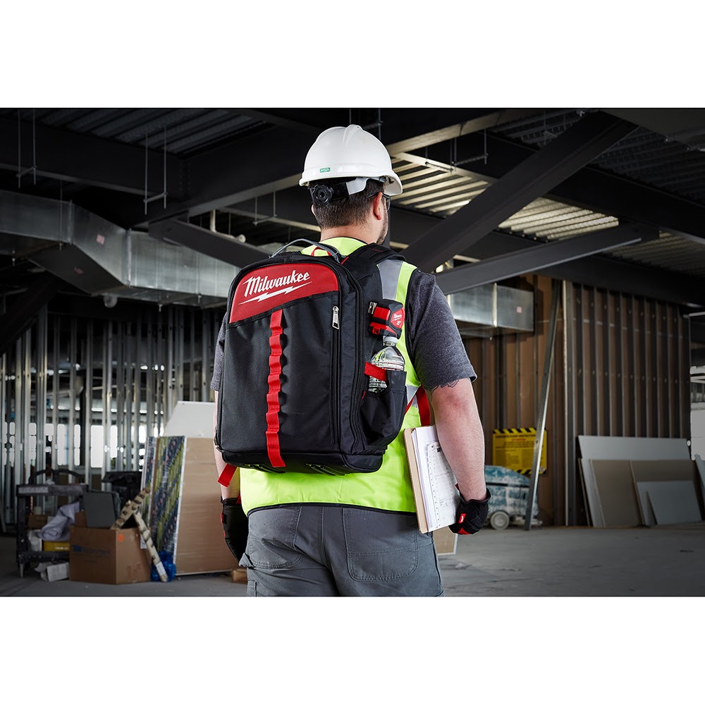 Milwaukee 48-22-8202 22-Pocket Low-Profile Backpack w/ Padded electronics sleeve