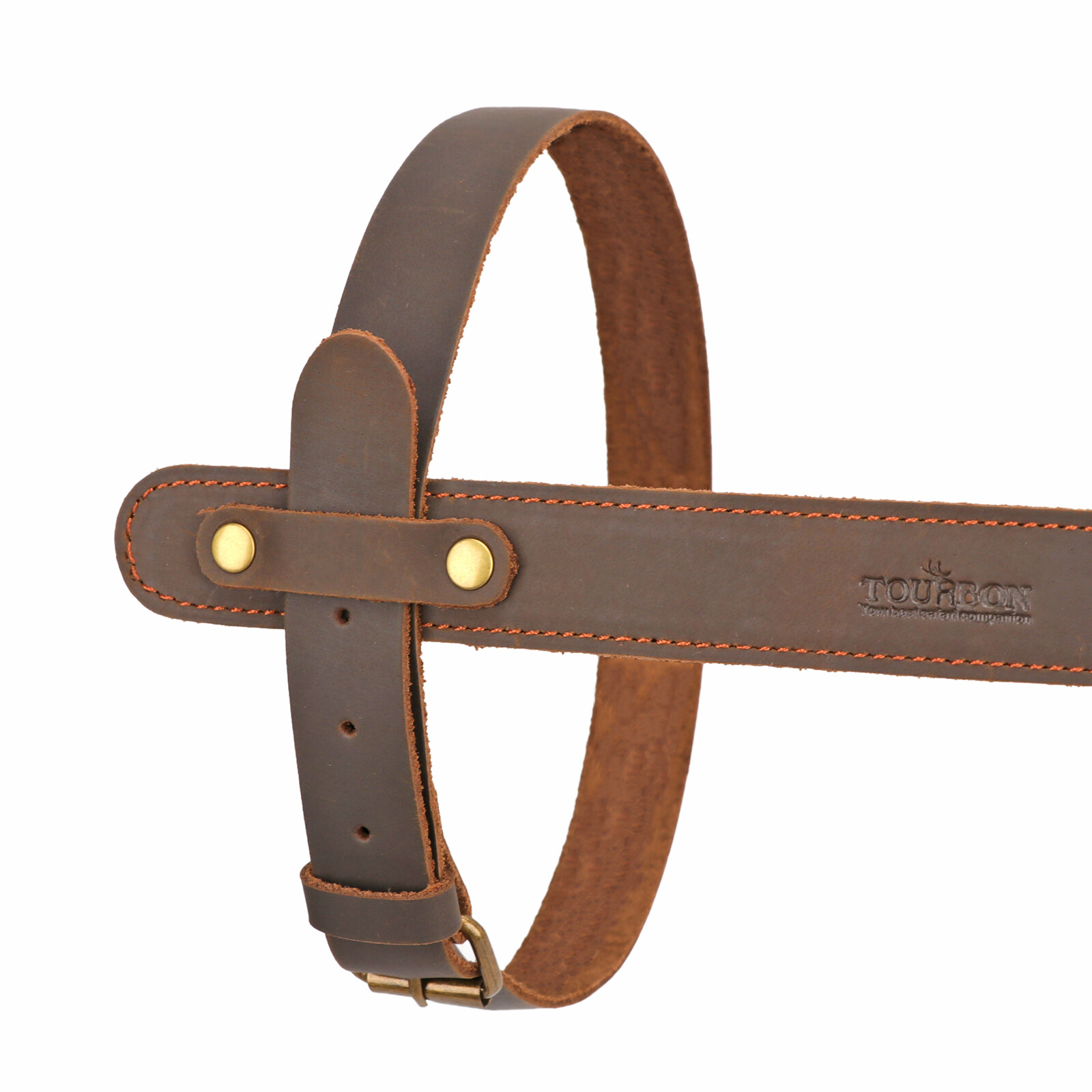 TOURBON Leather Picnic/Motorcycle Blanket Carry Handle Belt Bedroll Strap Adjust