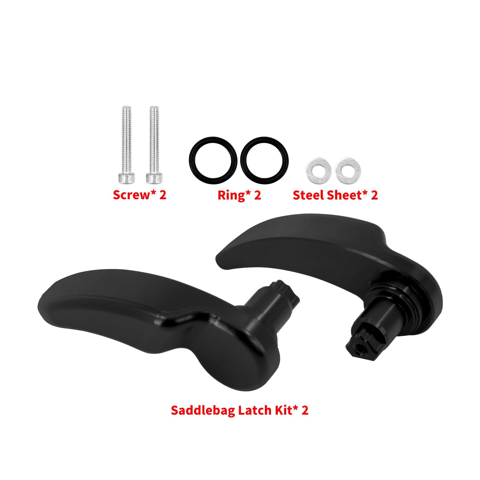 Saddlebag Latch Saddle Bag Lifters Gloss Black Kit Fit For Harley Touring Str…