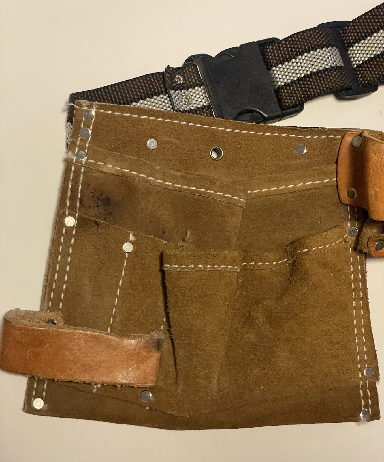 Vintage Nicholas Workgear Heavy Split Cowhide Leather Tool Belt No 493X – USA