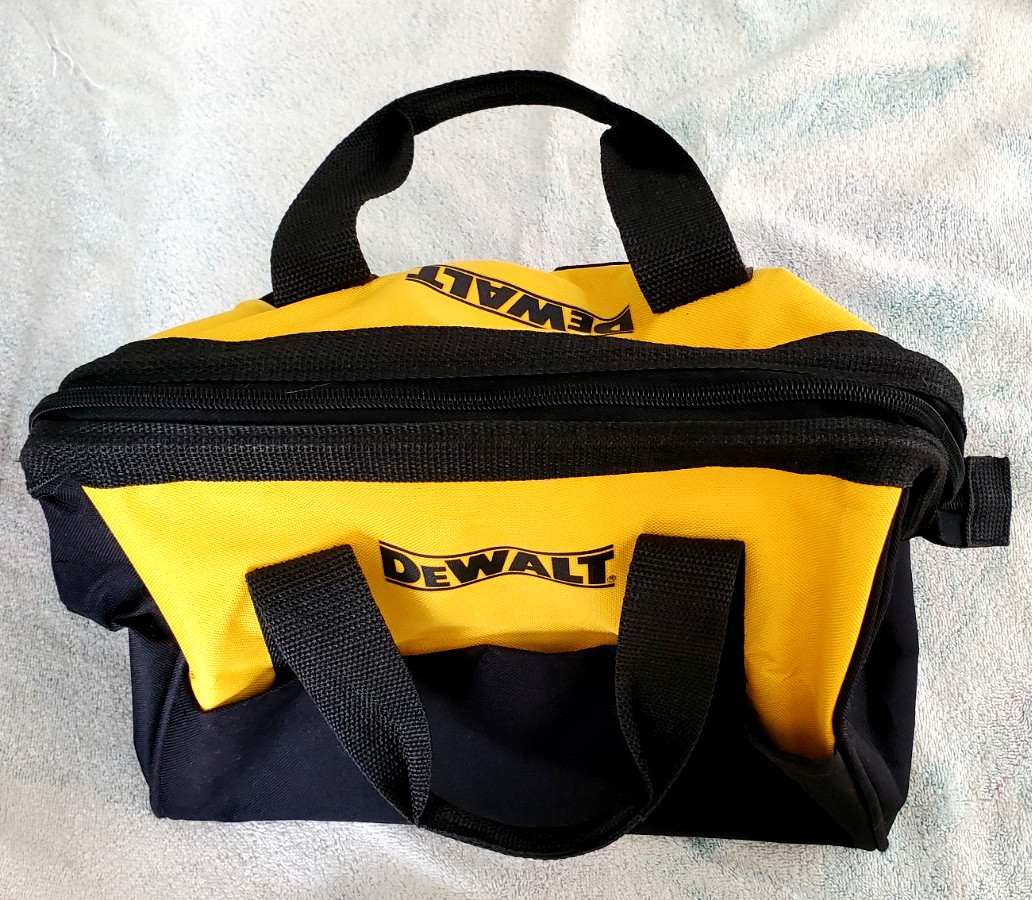 Genuine Dewalt Heavy Duty Ballistic Black Yellow Nylon Tool Bag 13” x 9” x 10”