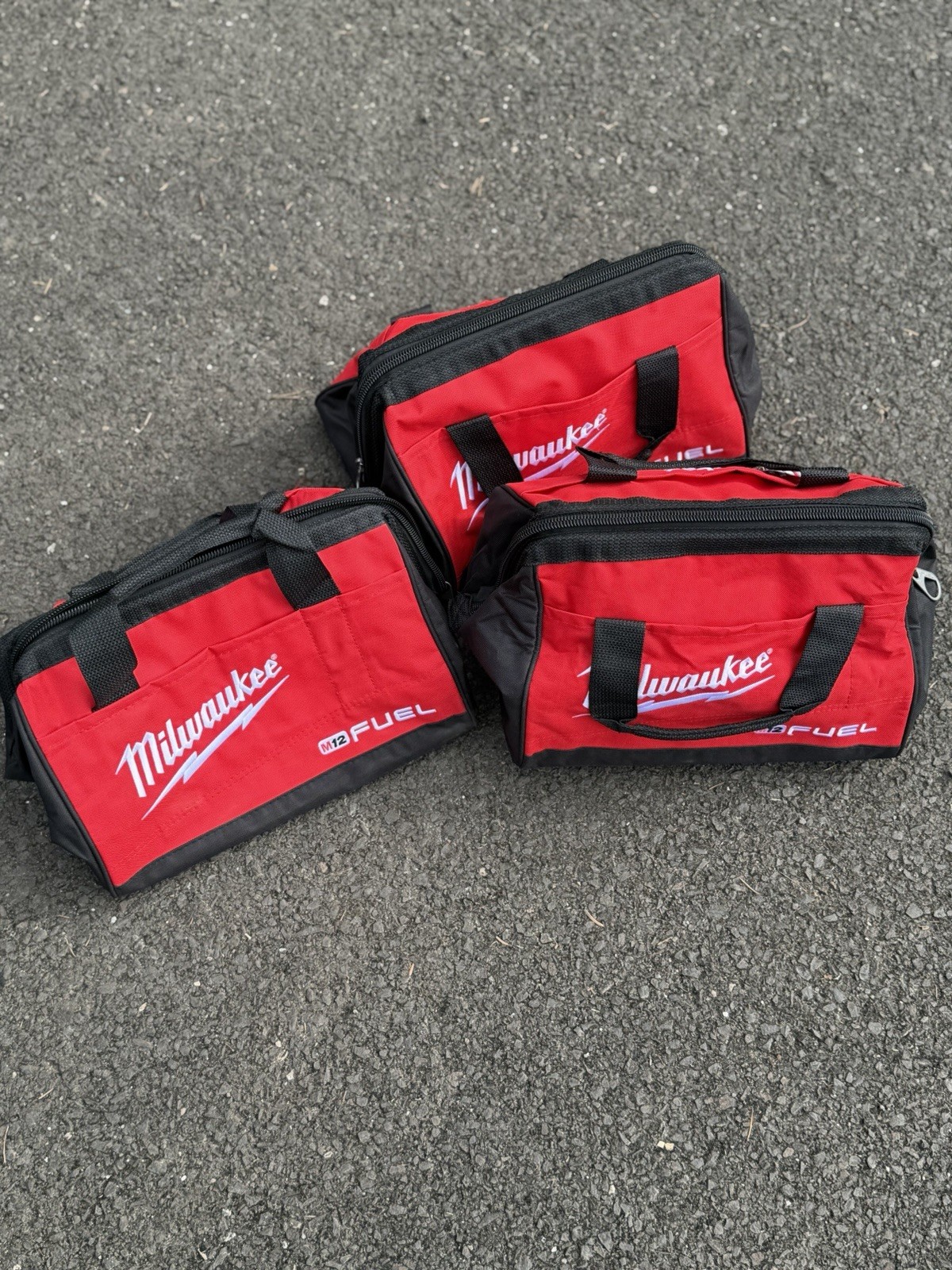 NEW 3 Pack Milwaukee FUEL M12 13″ x 10″ x 9 Canvas Tool Bag Case M18 12 Volt 3x