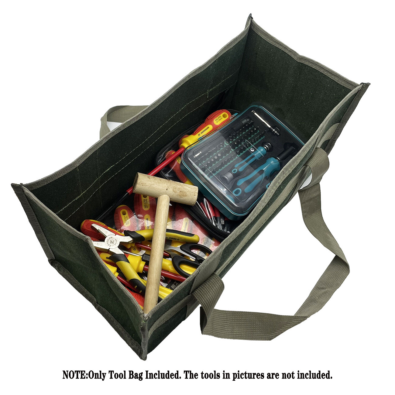 17inch Multi-Purpose Open Tote Tool Bag large space Heavy Duty 16.93×7.87×8.27in