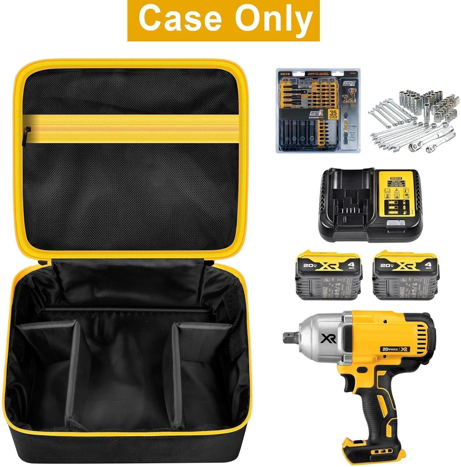 Impact Driver Bag Case Compatible with DEWALT 20V MAX XR DCF845B DCF900B DCF961B