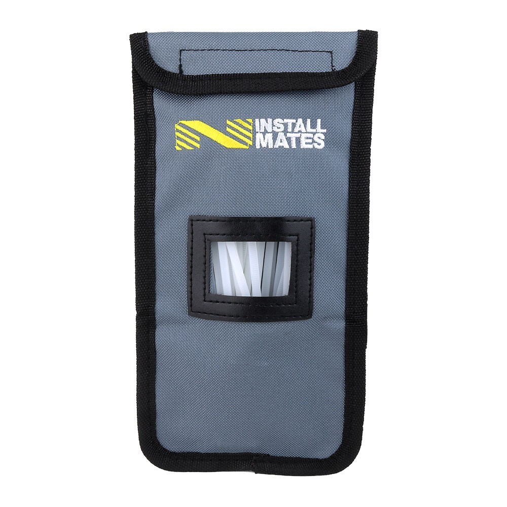 InstallMates™ 7″ Cable Tie Storage & Carry Pouch (Gray)