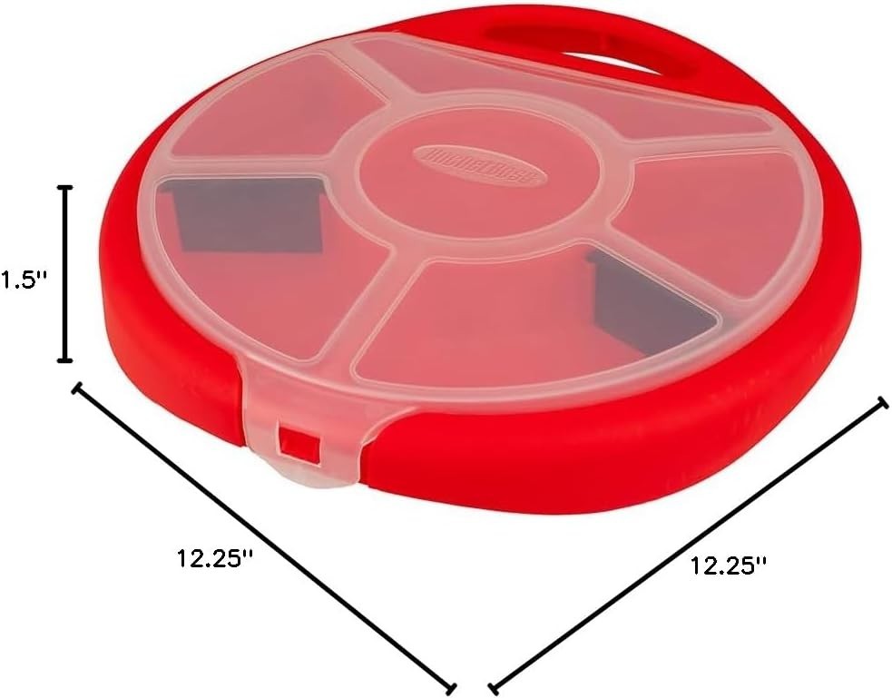 Versatile Small Parts Organizer: 5-Gallon Bucket Seat with 6 Compartments Red