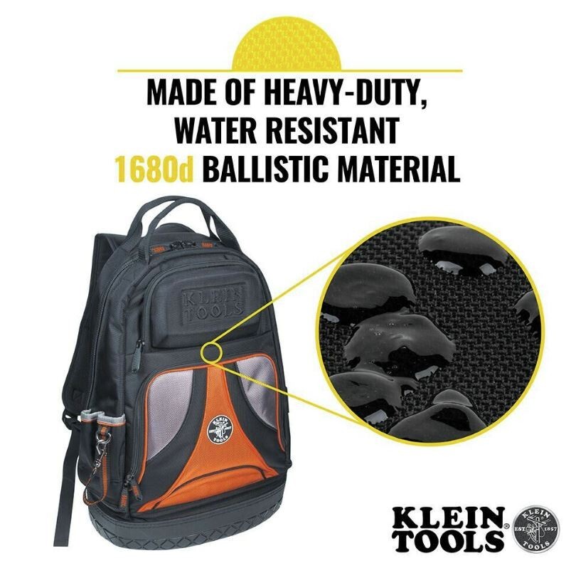Klein Tools 55421BP-14 Tradesman Pro 14 in. Tool Bag Backpack – Black New