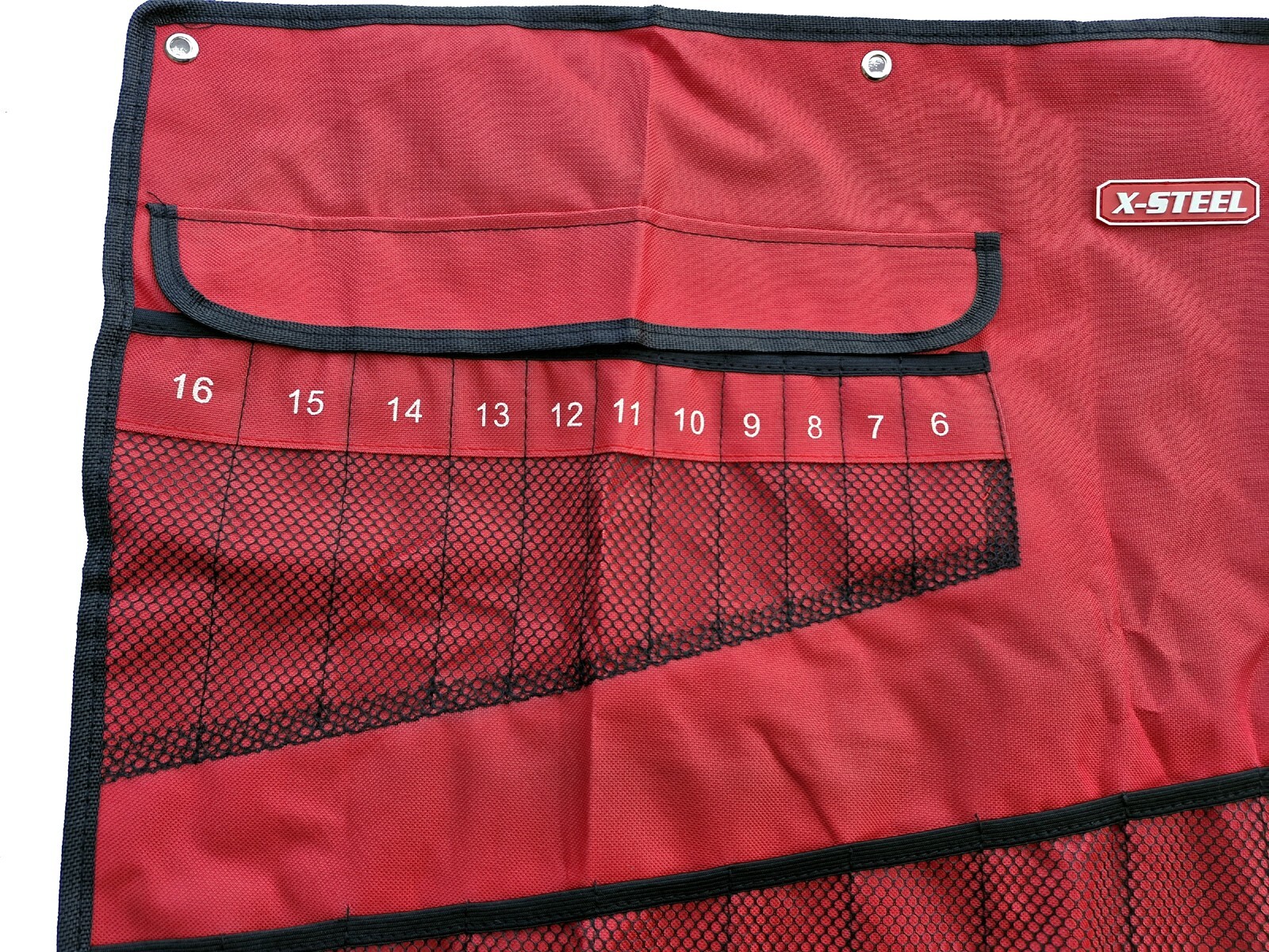 26 Metric Size Canvas Tool Roll Pouch for Ratchet Gear Spanner Wrench Storage