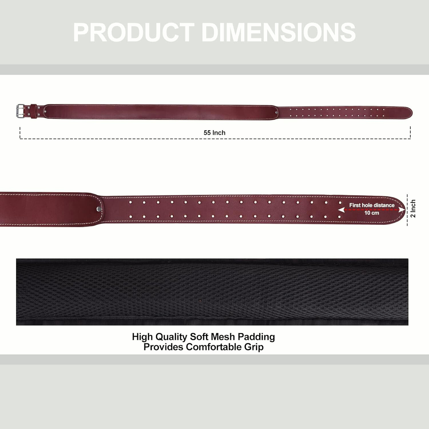 FUERI Leather Tool Work belt for men 2.5″ Foam Padded Thick Tool Pouch Belts