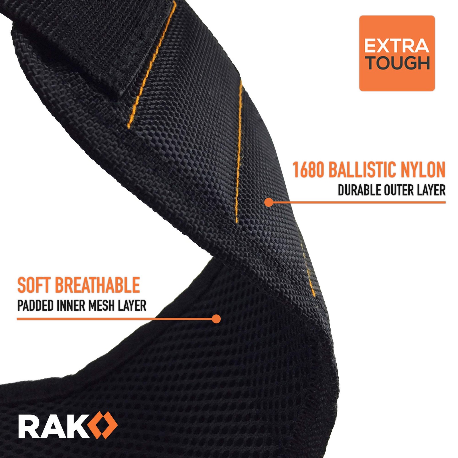 RAK Magnetic Wristband for Tools – Premium Tool 1680 Ballistic Nylon, Black