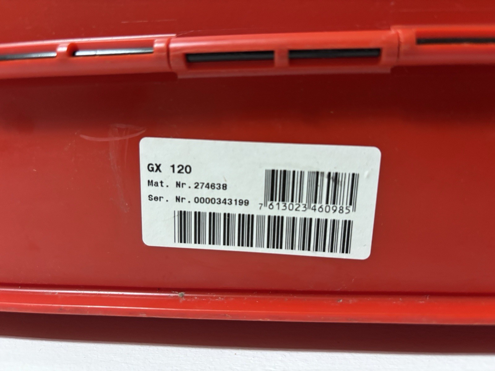 Hilti GX 120 OEM Hard Case Empty Tool Storage Carrying Case Red