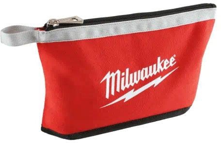 Milwaukee 48-22-8193 Zipper Pouches 12.5″ Heavy Duty Canvas Black/Red