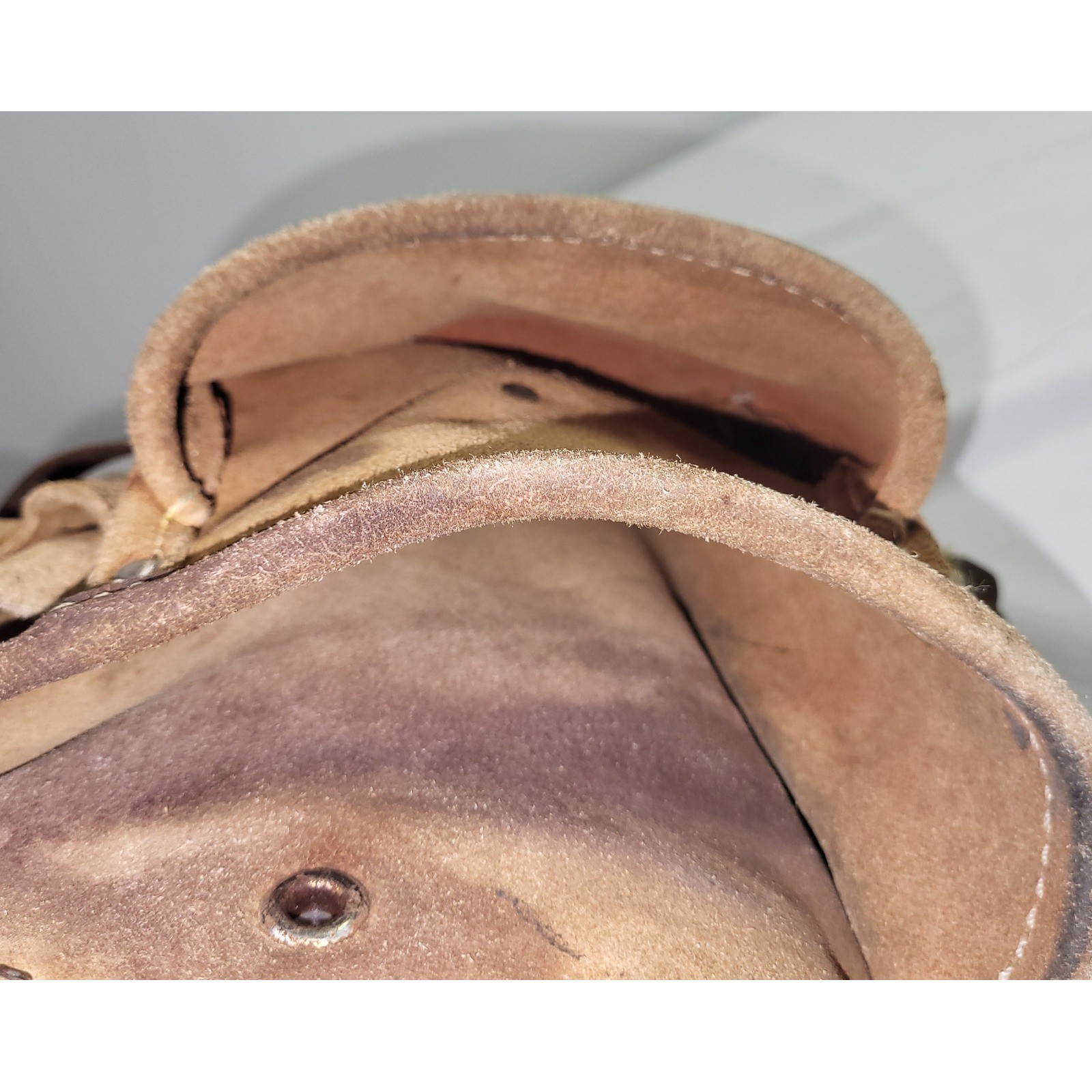 AWP Tool Belt Brown Suede Leather Multi Pouch LS-490-603-X