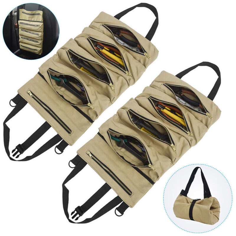 Roll Tool Roll Multi-Purpose Tool Roll Up Bag Wrench Roll Pouch Hanging Carrier