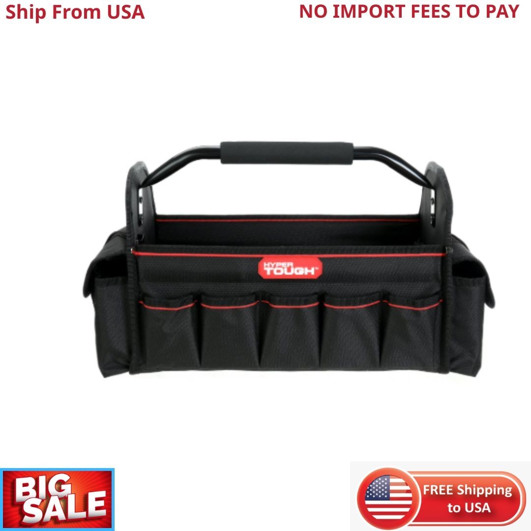Hyper Tough 16-inch Open Top Tote with Soft Grip Handle TT30126D
