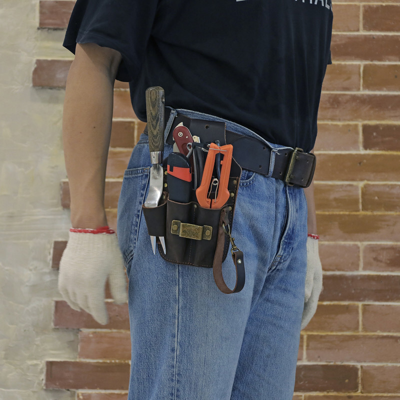 TOURBON Leather Workshop Heavy Duty Tools Belt Holster Utility Electrician Pouch