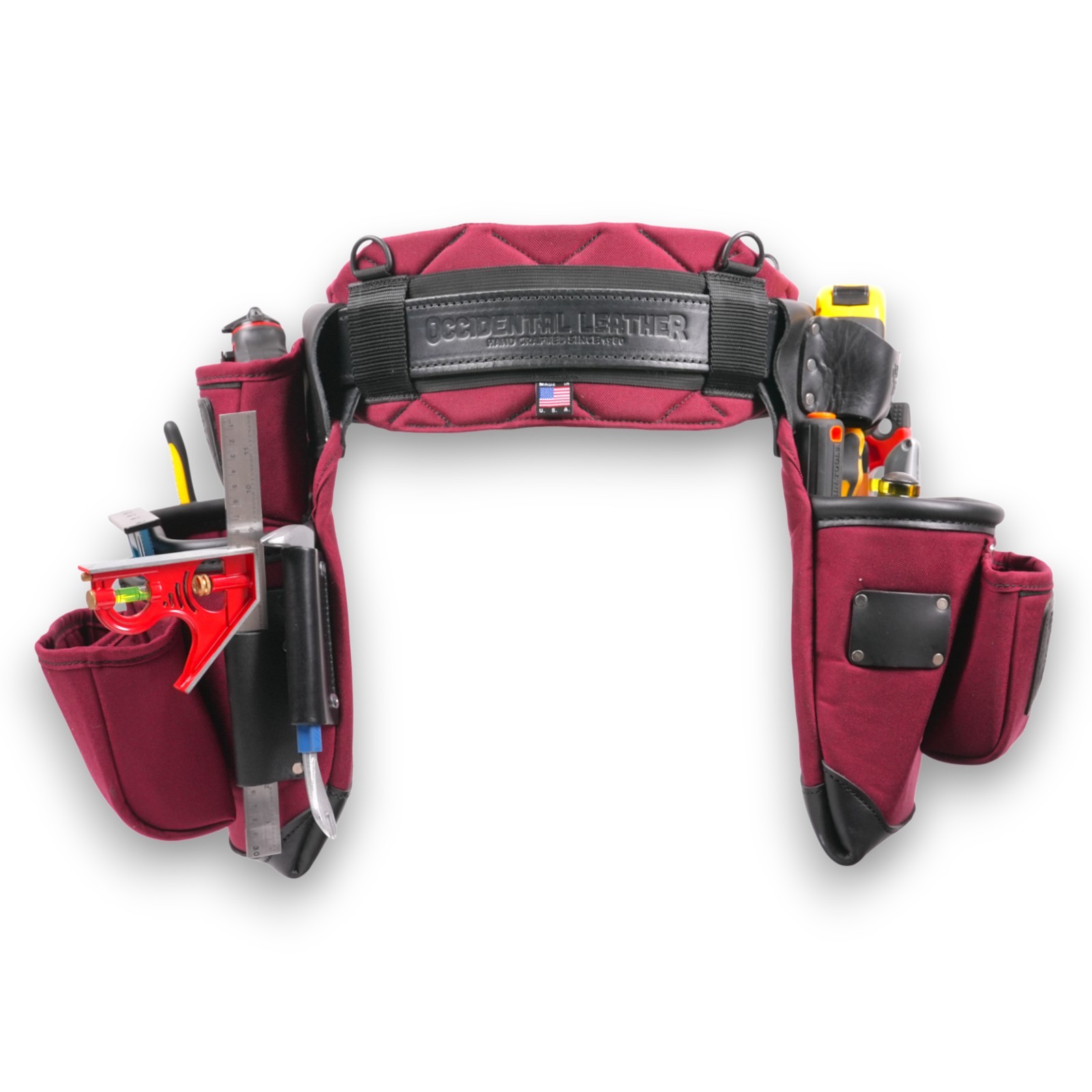 Occidental Leather 8286R ProFormance OxyLights Belt & Bags USA Made RED