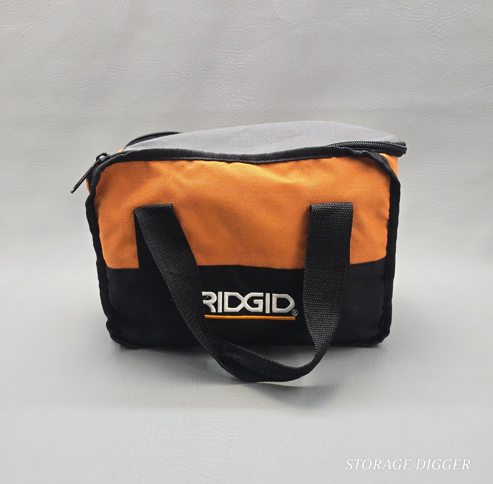 Ridgid Black Orange Heavy Duty Tool Storage Bag, Zip Closure, 11″ x 8″ x 6″