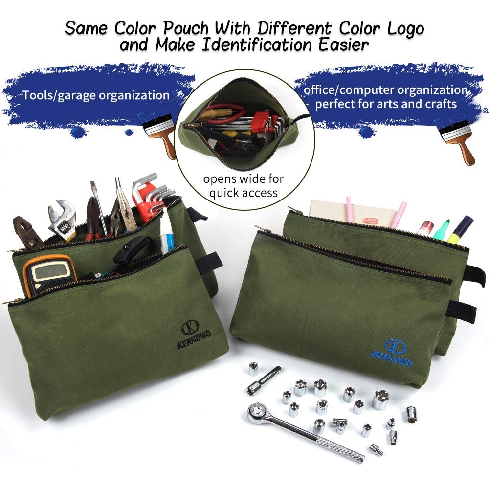 Premium Canvas Tool Pouch Zipper Bag,Small Tool Bag,Multipurpose Storage Pouc…