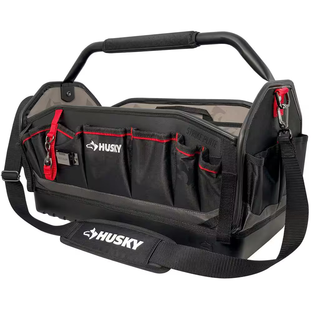 Husky Heavy-Duty 20 in. 31 Pockets PRO All-Trade Tool Bag Tote