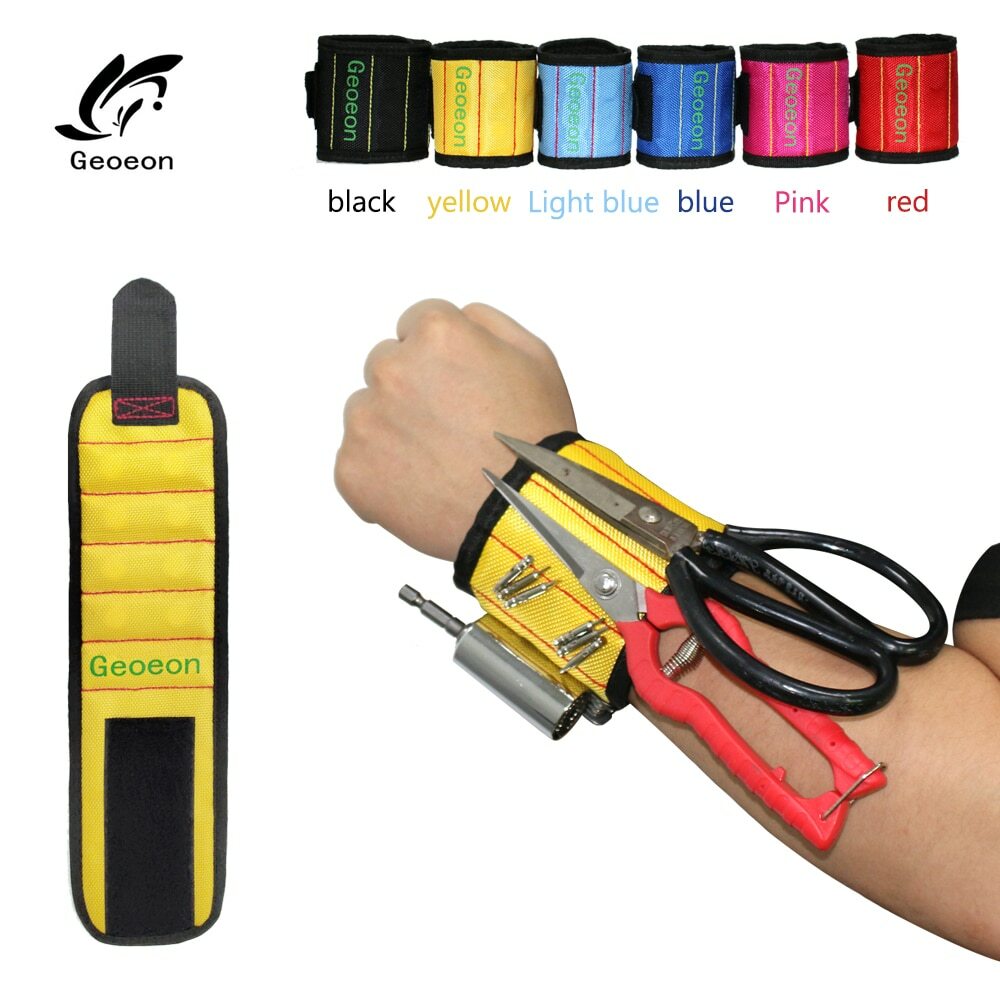 Pulsera Magnética para Electricista con Imán Cinturon de Muñeca para Tornillos