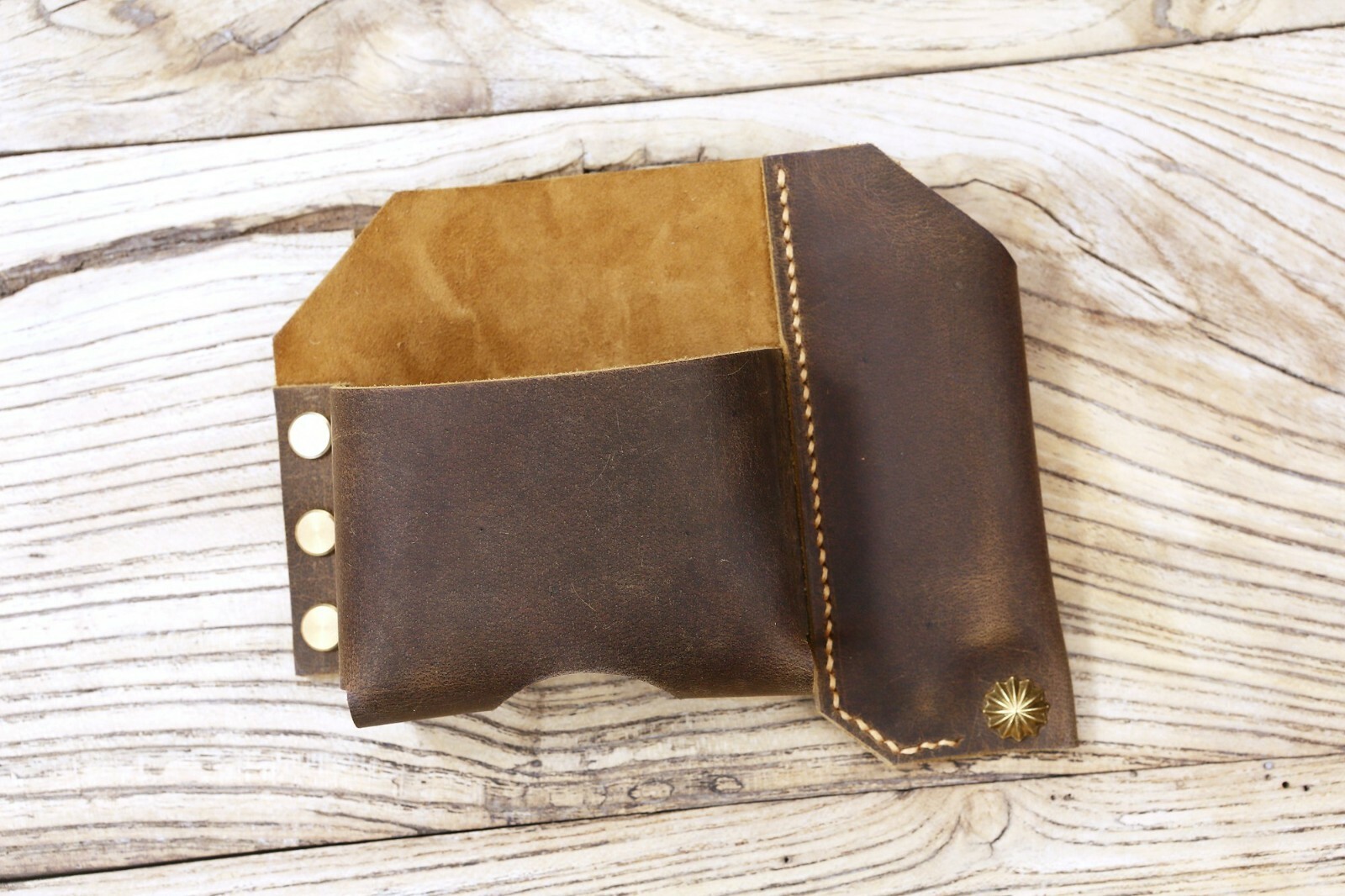 Personalized leather tape measure holder pouch belt loop tape measure holster