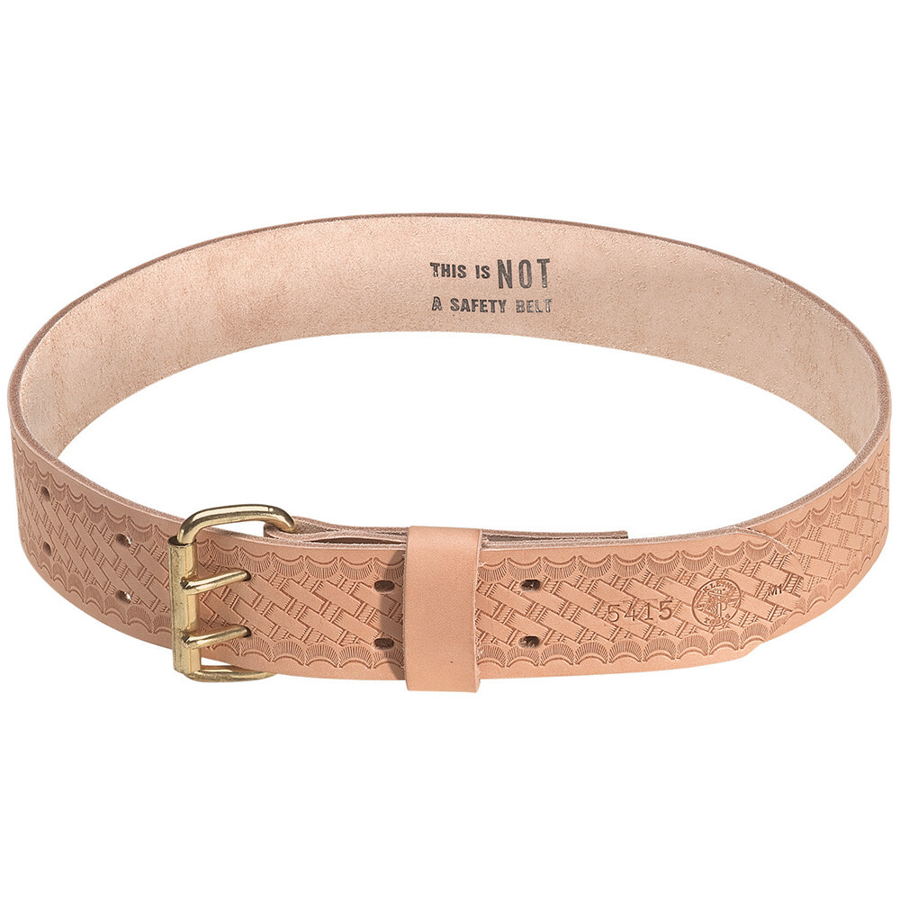 Klein Tools 5415S Heavy-Duty Embossed Leather Tool Belt, Small