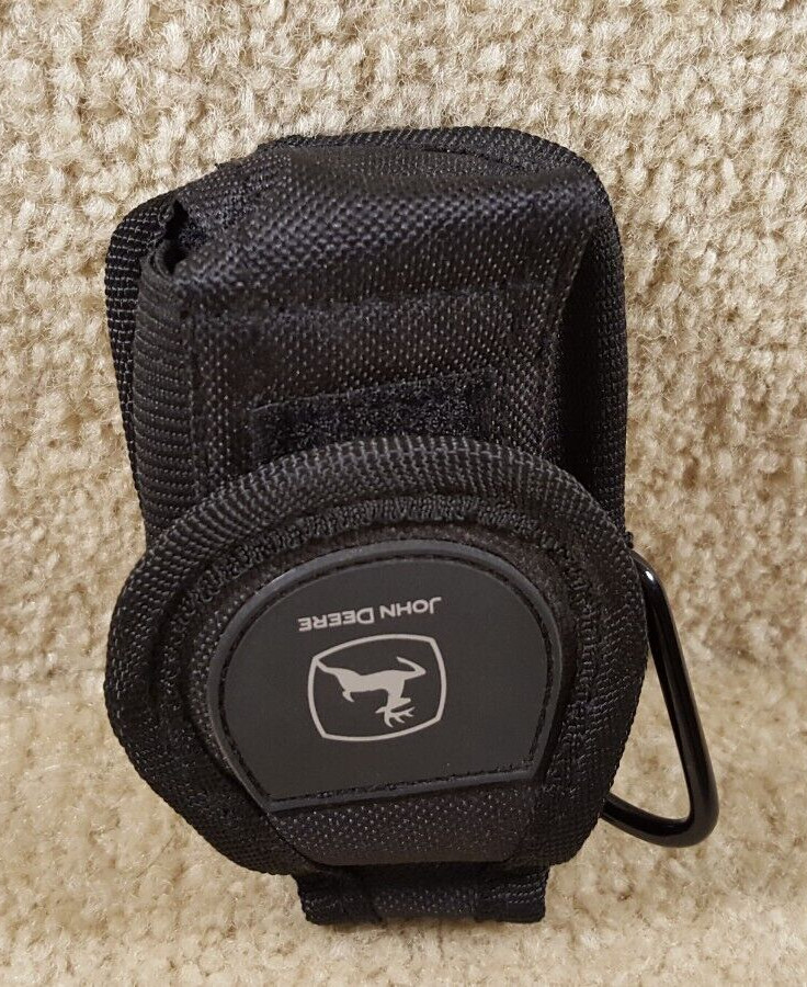 Black W/Silver Logo John Deere Tool Pouch Belt Clip Holster Hook & Loop Pocket