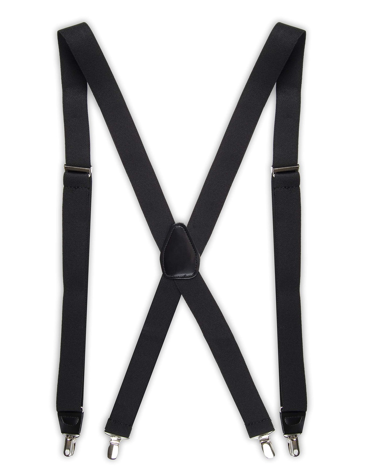 Dockers Men’s Solid Suspender ,Black, One Size, Black