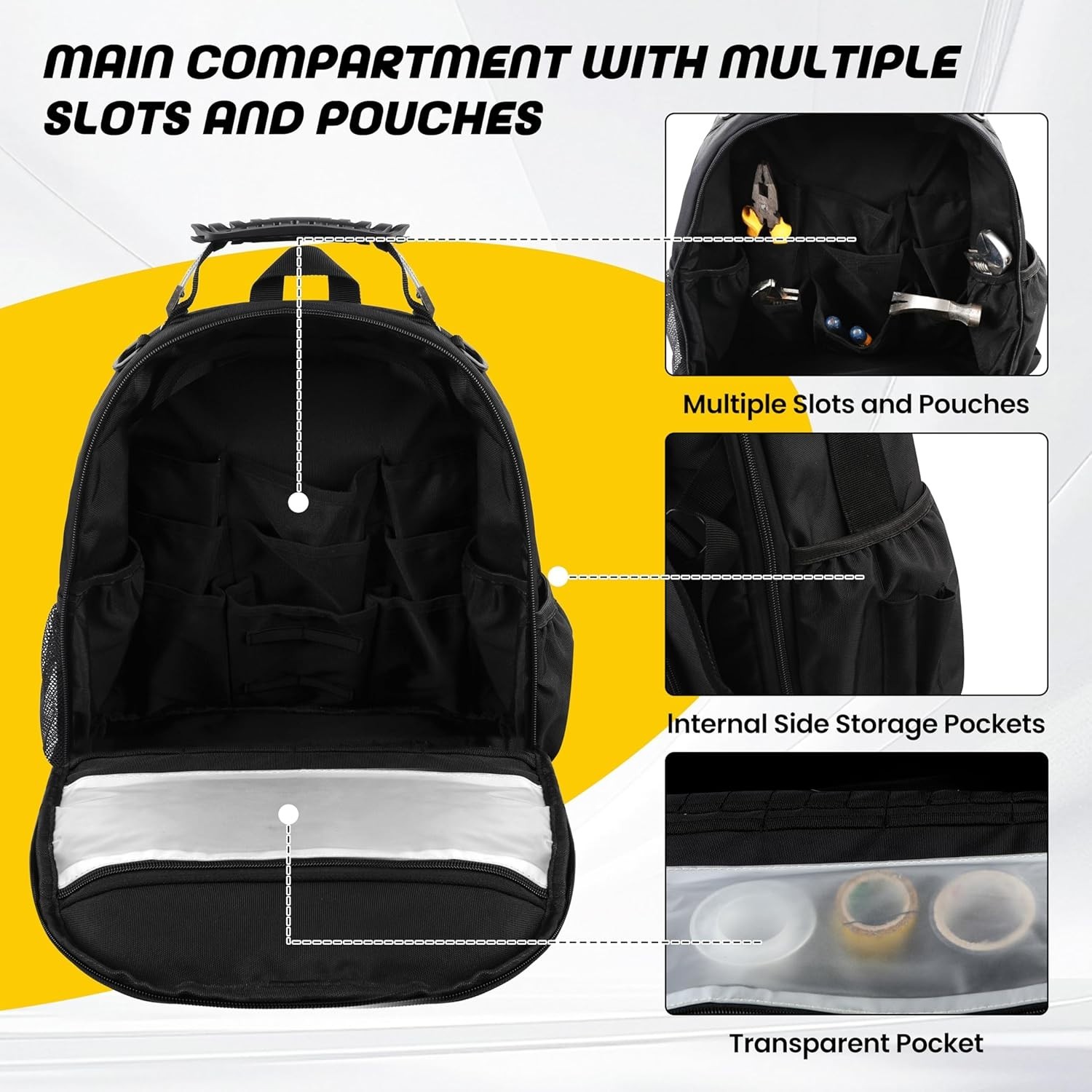 Waterproof Tool Storage Backpack – Adjustable & Comfortable for Any Professional