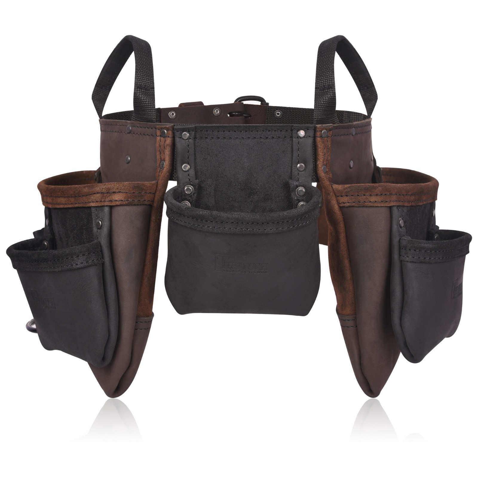 Trutuch Brown Combine Leather Tool Belt | Drywall Tool Belt | Construction