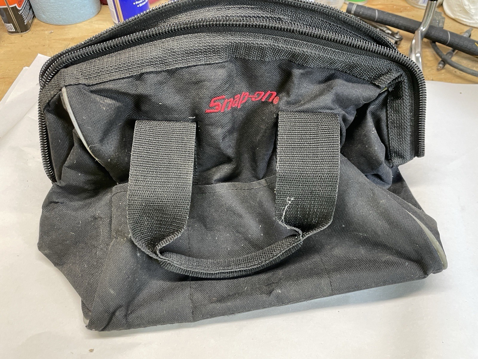 Snap-on Tools Power Tool Tote Bag Black and Red Set 18” And 14” Tool Bag
