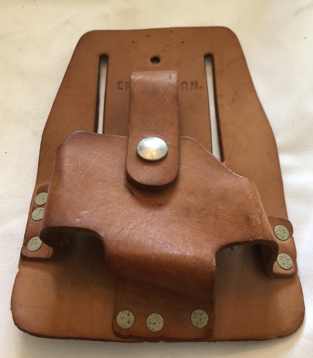 CRAFTSMAN 940469 LEATHER TOOL BELT FOR TAPE MEASURE MADE IN MEXICO
