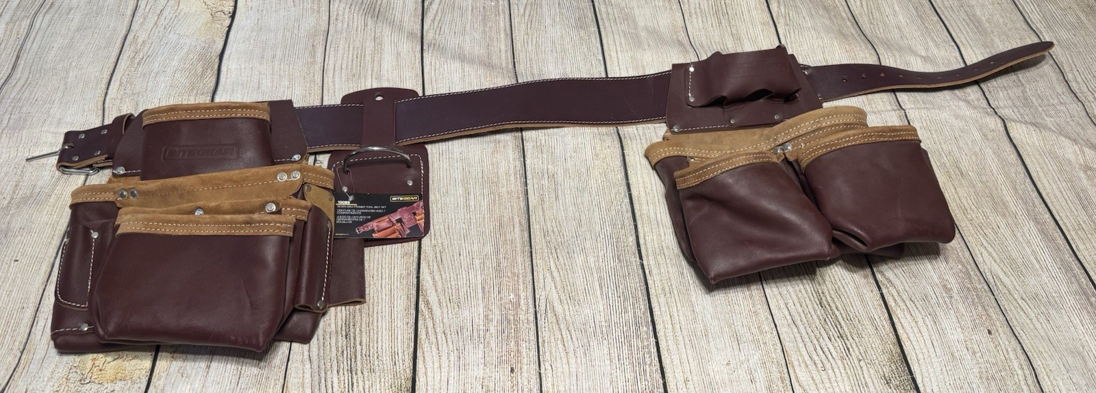Site Gear 7 Bag 23 Pockets Framer Tool Belt Set Leather Never Used Sz XL GTubH