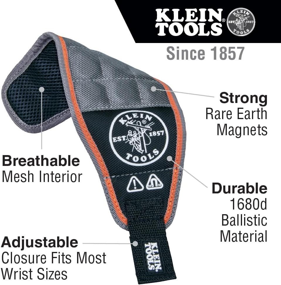 Klein Tools Magnetic Wristband with Pockets 55895