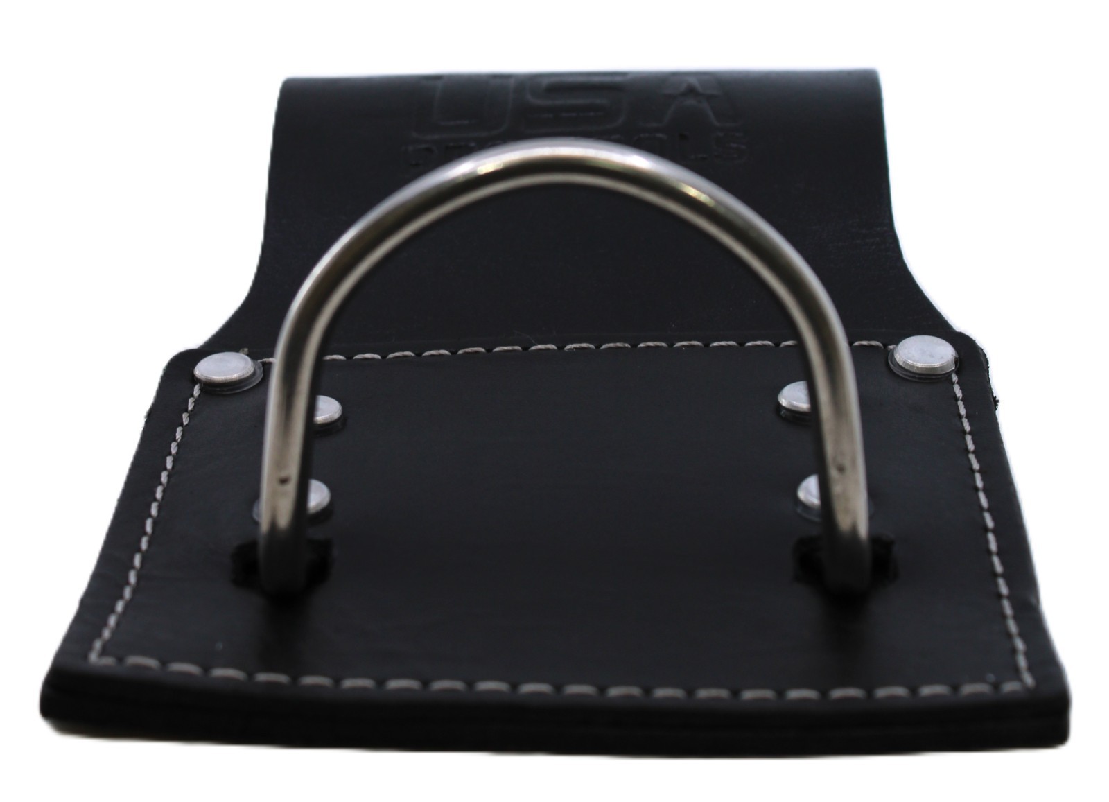 USA PRO TOOLS Grain Leather Hammer Holder – Heavy‑Duty Belt Loop with Rivets