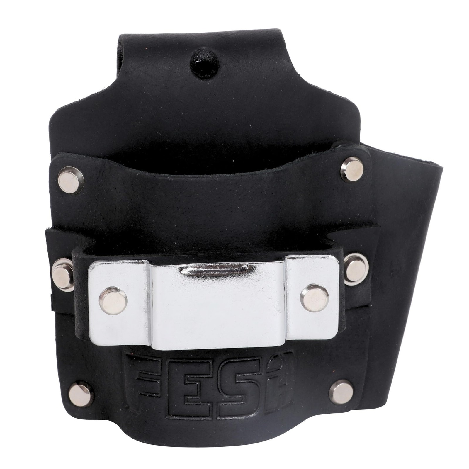 Leather Tape Measure Drill Holder Tool Belt Steel Clip Pencil Pocket Rivets